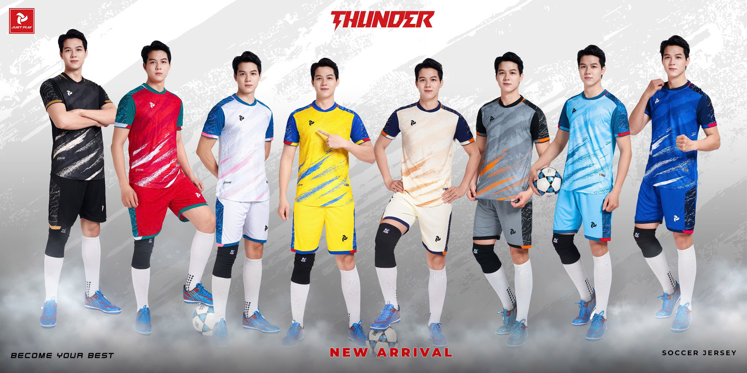 Mẫu áo bóng đá đẹp Thunder