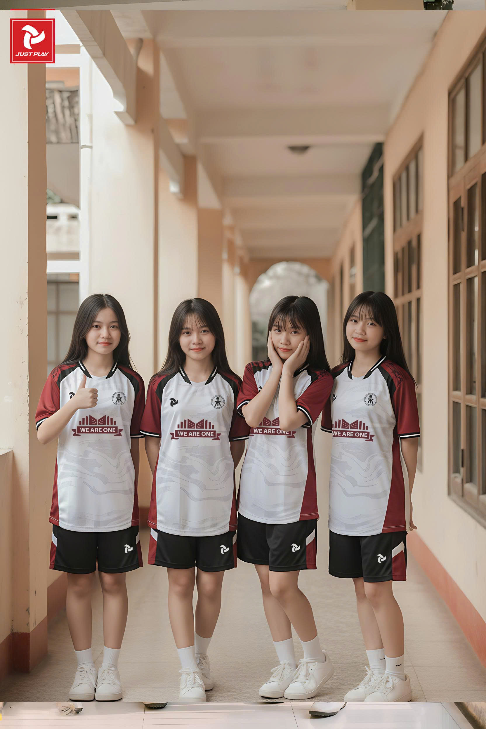 Áo lớp bóng đá Striker II - Trắng đỏ đô