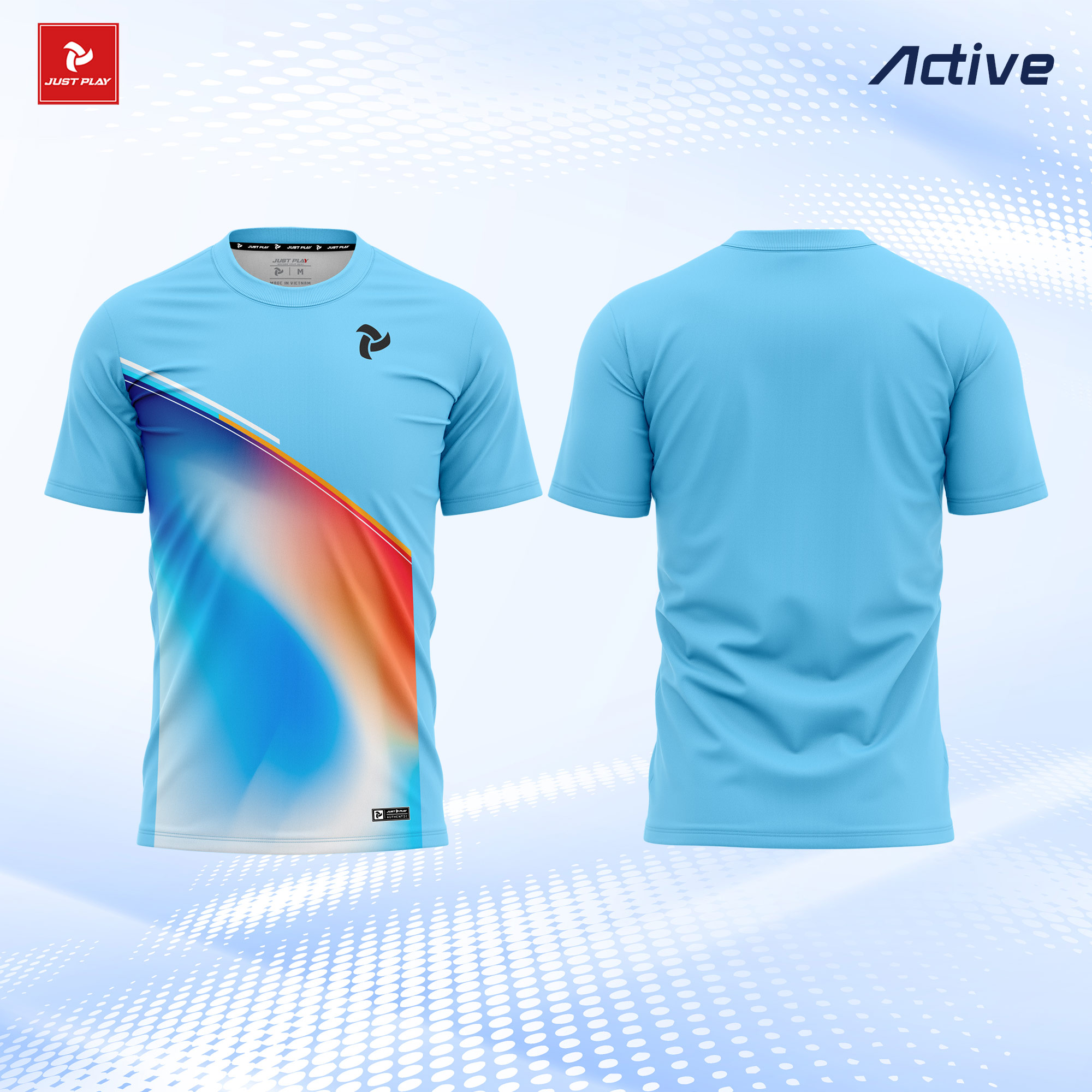 Áo thể thao chất lượng Just Play Active màu xanh biển