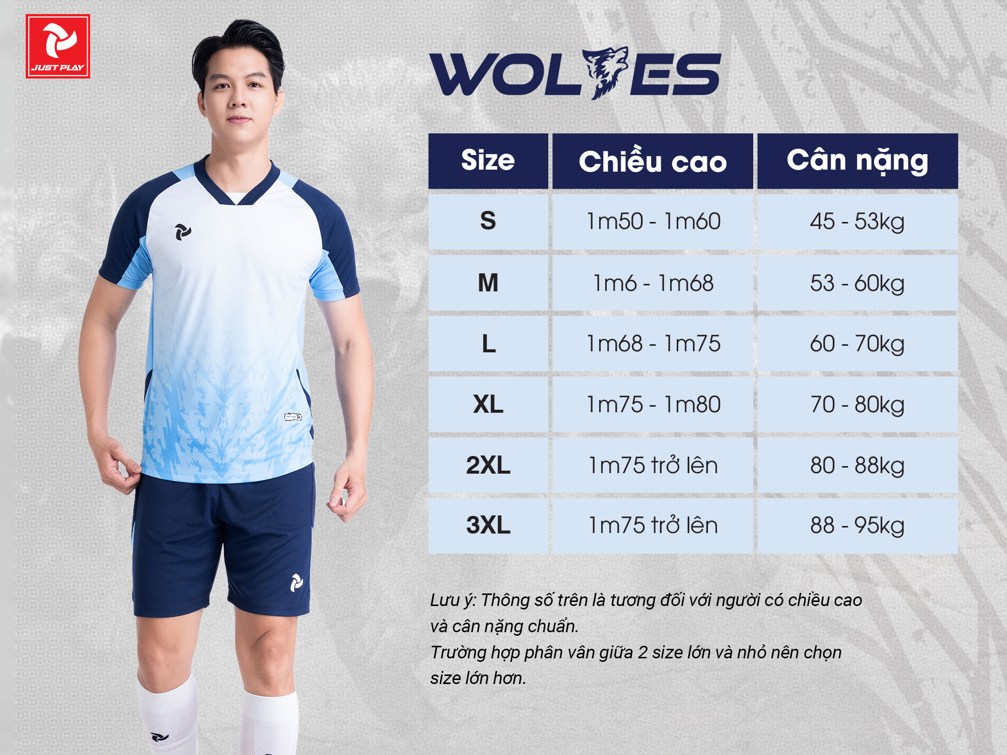 Bảng size bóng đá