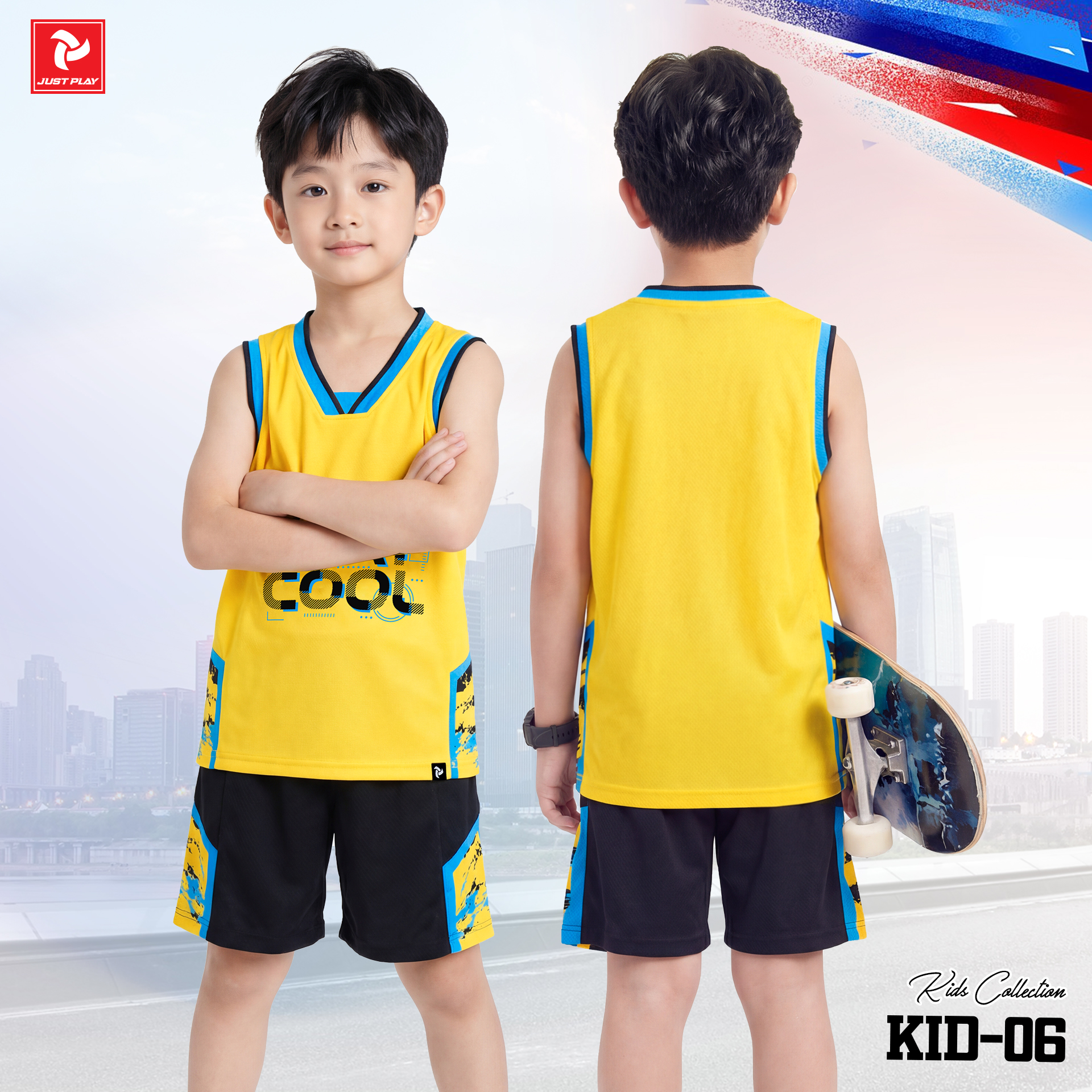 Áo tank top trẻ em màu vàng