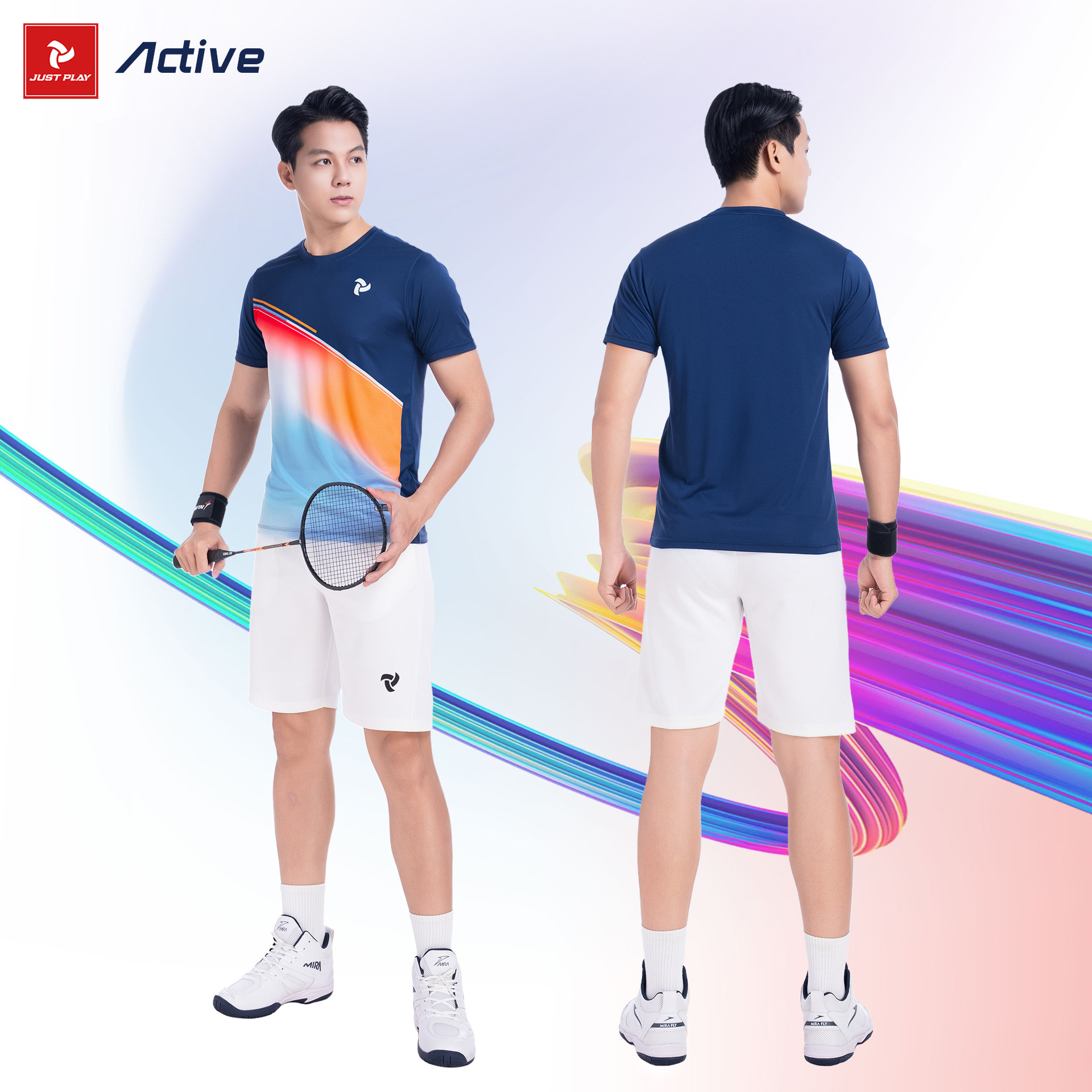 Áo thể thao Just Play Active màu xanh đen