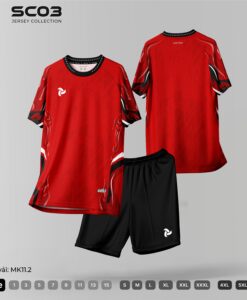 Quần Áo Bóng Đá SC03 Just Play - Màu Đỏ