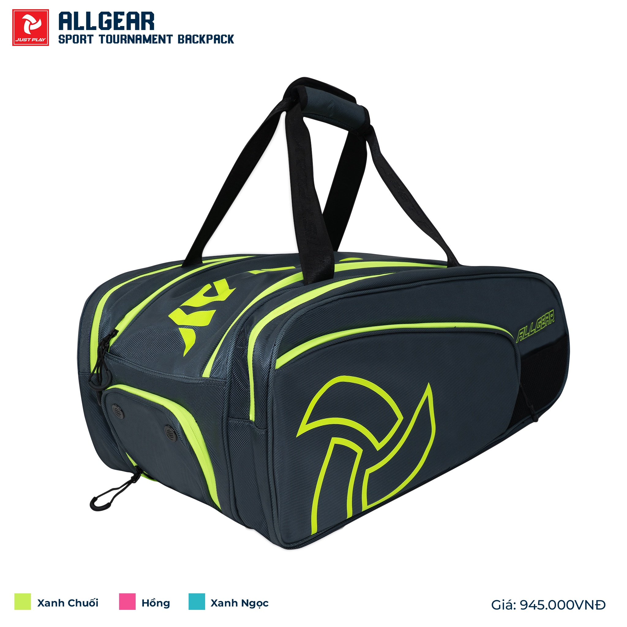 Túi Pickleball chính hãng Allgear - xanh chuối