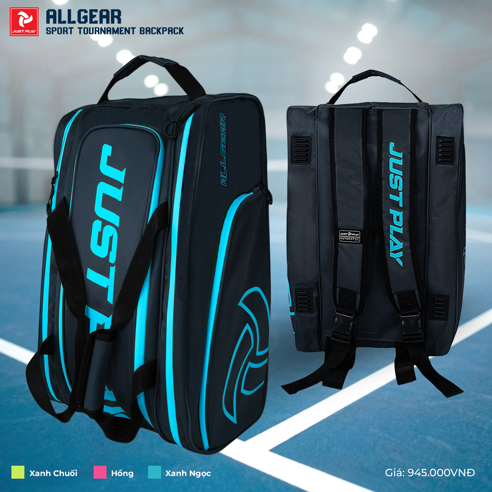 Túi pickleball màu xanh ngọc