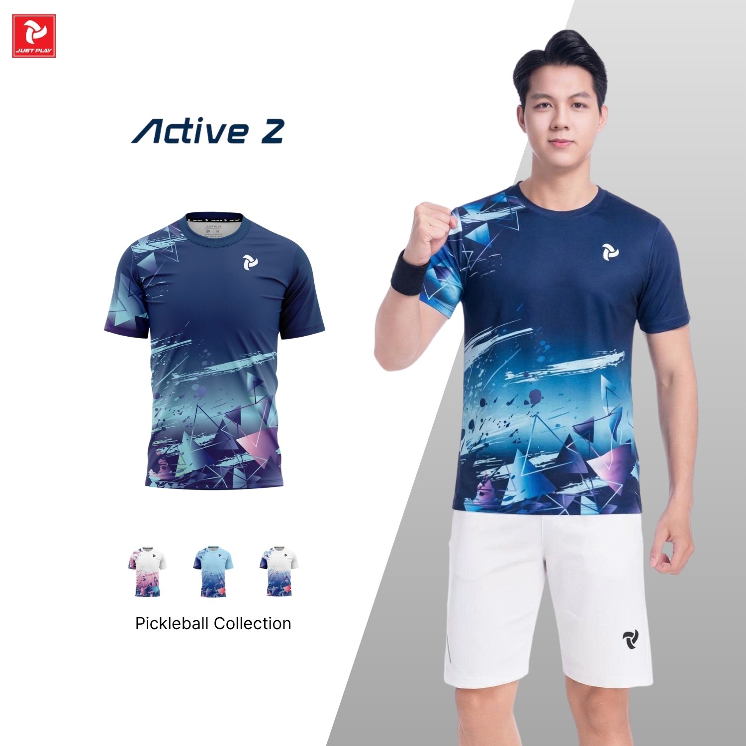 Áo Thể Thao Nam Active 2 Just Play - Màu Xanh Đen