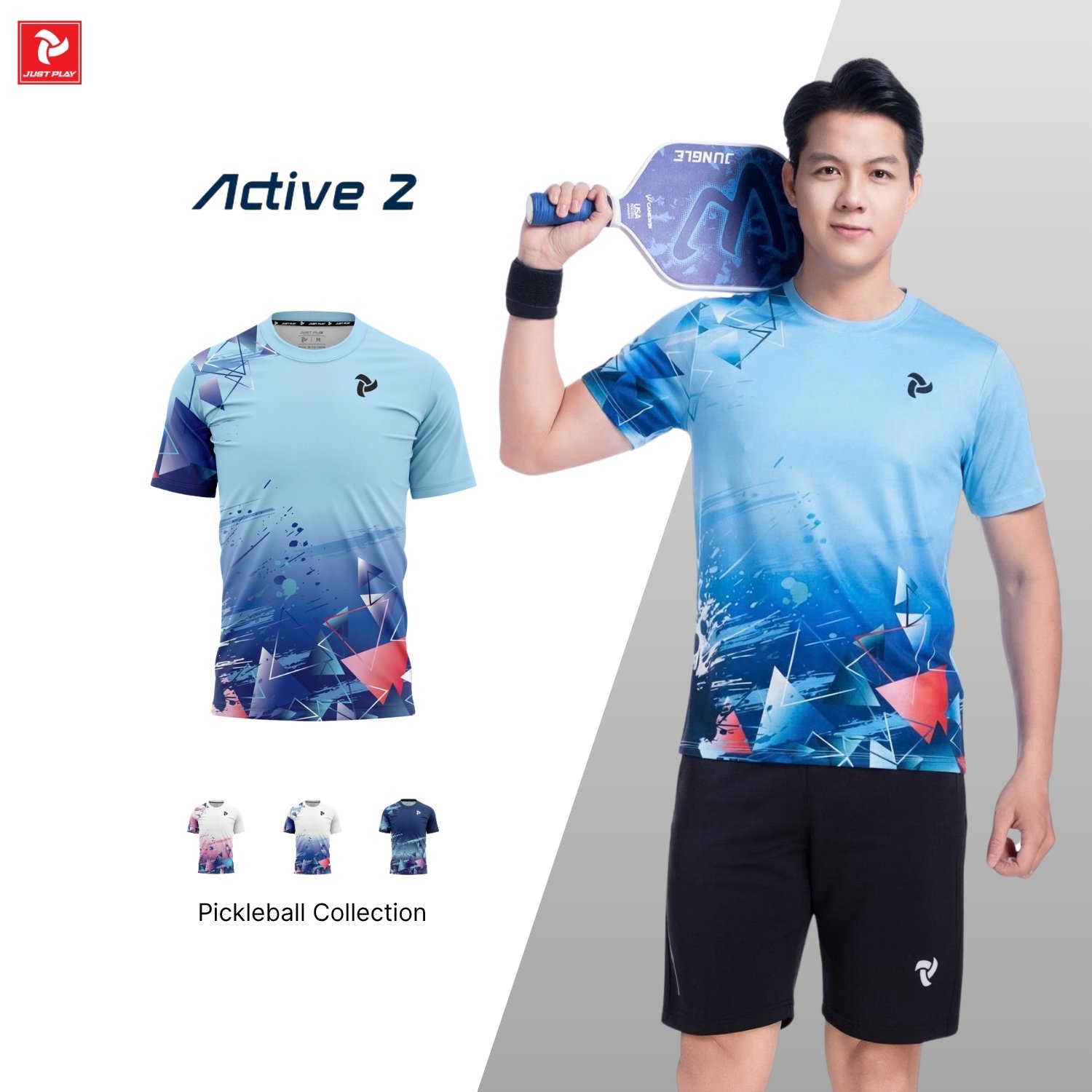 Áo Thể Thao Nam Active 2 Just Play - Màu Xanh Biển