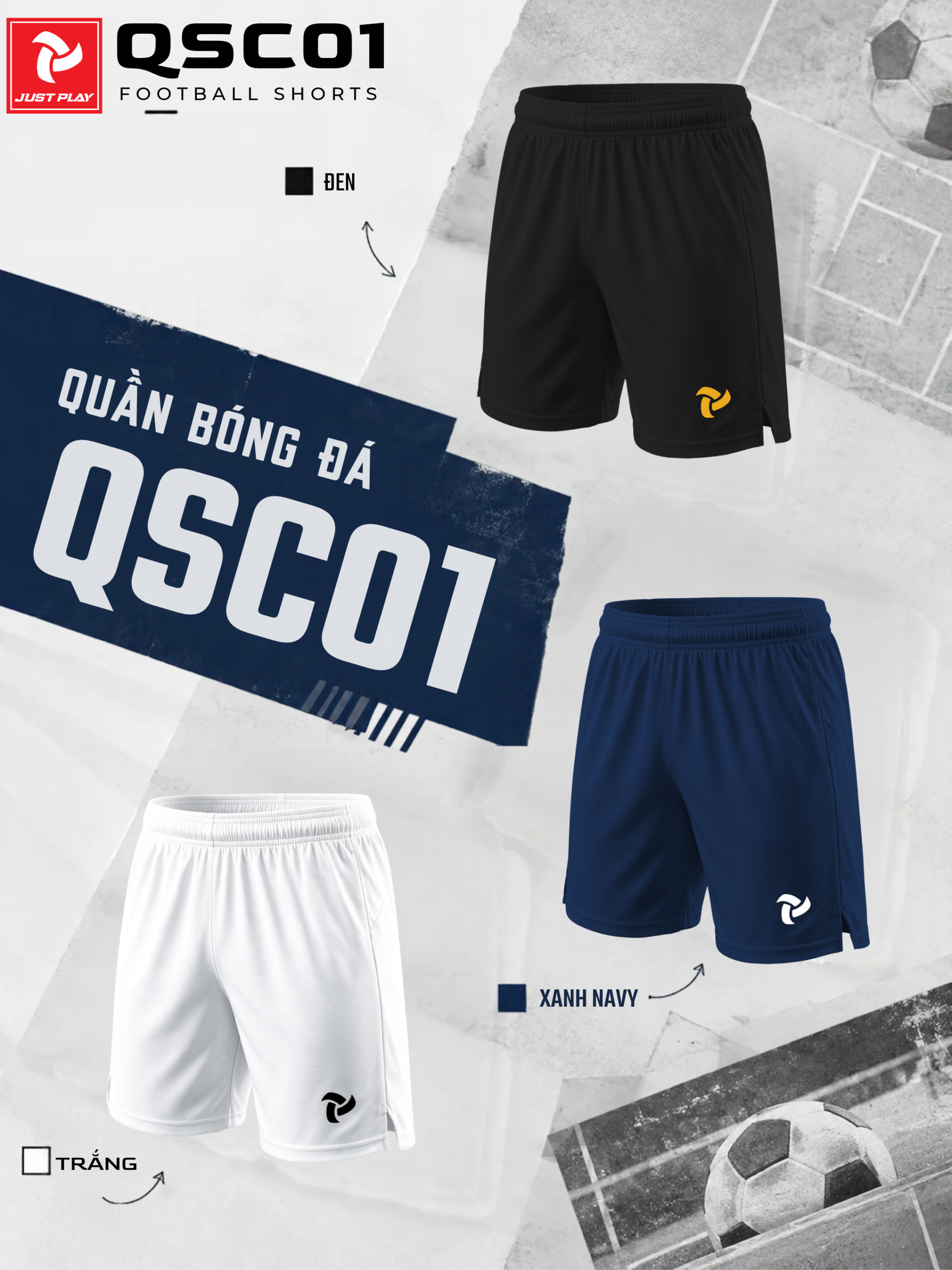 Quần bóng đá riêng lẻ Just Play QSC01